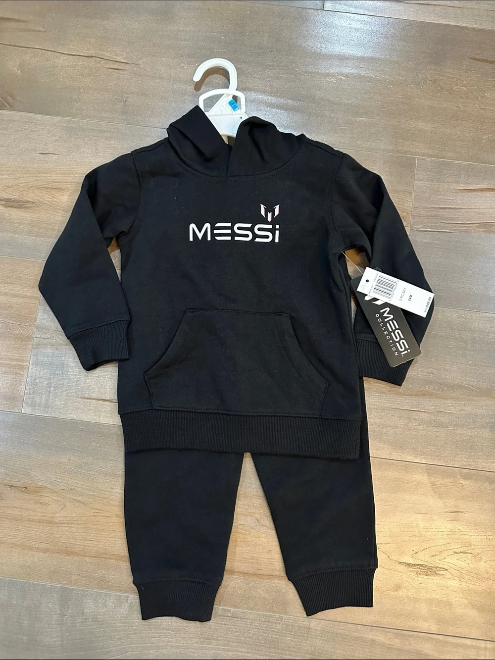 Kids MESSI Black Hoodie & Jogger Set